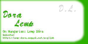 dora lemp business card